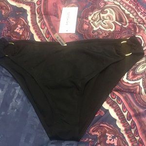 Bikini bottoms with gold rings